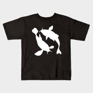 Koi fish silhouette Kids T-Shirt